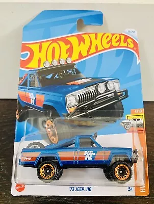 NEW Hot Wheels 73 Jeep J10 Blue K&N Filters Off Road 2024 No 91 HTC31 Long Card • $6.95