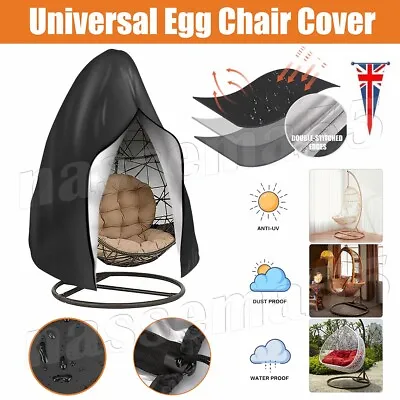 £10.99 • Buy Zipper Hanging Swing Egg Chair Cover Garden Patio Outdoor Rain Sun Waterproof UK
