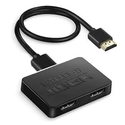 Full HD HDMI Splitter Amplifier 1 In 2 Out 3D 4K@30Hz V1.4 HDCP Duplicator • $16.90