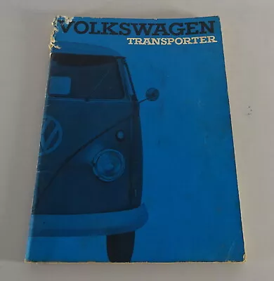 Operating Instructions/Manual VW Bus/Transporter / Samba T1 By 08/1963 • $108.60