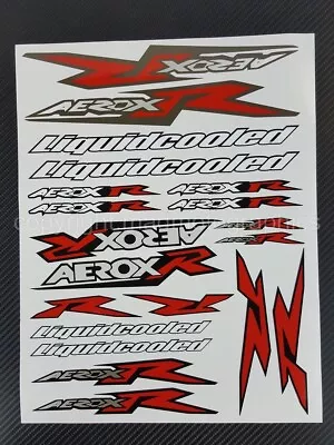 Aerox 50 Stickers Decal Graphics Set For Yamaha Scooter Stickers Laminated Red • £11.88