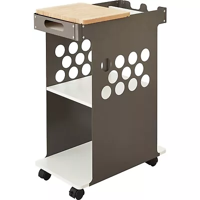 Safco Cart With Sliding Worksurface Mobile 14 X24 X34  White 5209WH • $265.11