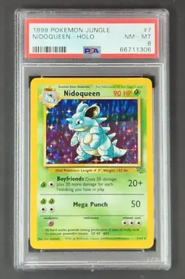 Pokemon PSA 8 Nidoqueen Unlimited Jungle Holo 7/64 Mint WOTC • $49.95