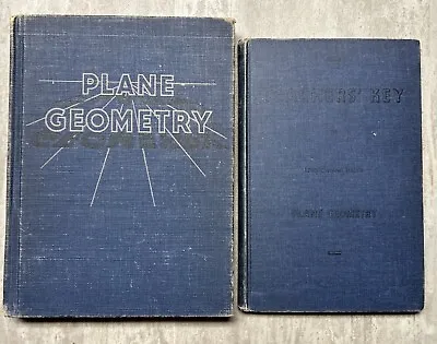 1946 Plane Geometry Textbook With Teachers Key By Rachel P. Keniston Jean Tully • $60