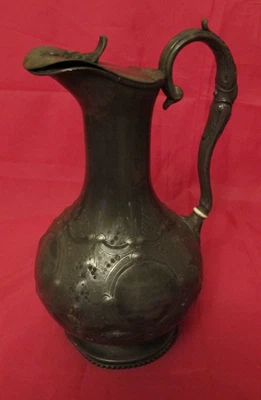 £12 • Buy Antique Pewter Lidded Water Jug