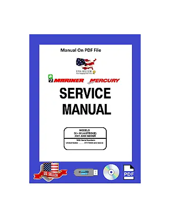 Mercury/Mariner Service Manual 50/60 Hp 4 Stroke • $14.95