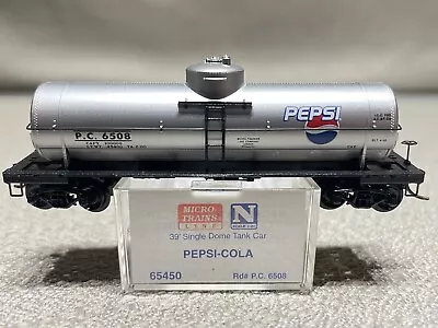 N Scale Micro-Trains Pepsi-Cola #6508 39’ Single Dome Tank Car 65450 • $14.76
