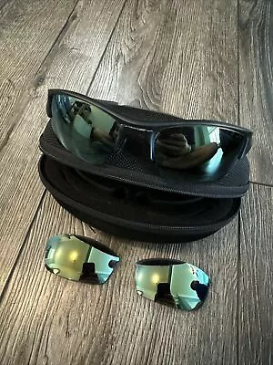 Oakley Sunglasses Flak Jacket SMOKE XLJ Anti-Reflective + Extra Lenses RARE • $75