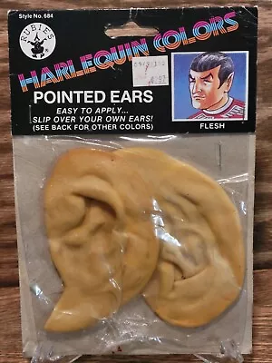 1988 Flesh Tone Spock Pointed Costume Ears Star Trek Vintage Retro Elf Fairy  • $49.89