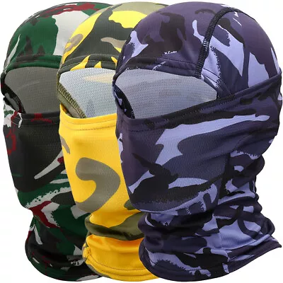 Tactical Camo Face Mask Balaclava UV Protection Sun Hood Military Full Face Mask • $2.99