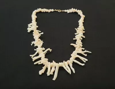 Vintage Mediterranean Coral Strand Drop Necklace • $35