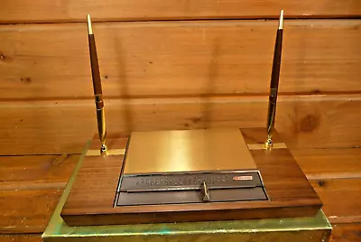 Vintage American Walnut Desk By Park Sherman Phone Index Pen Set & Pencil • $10