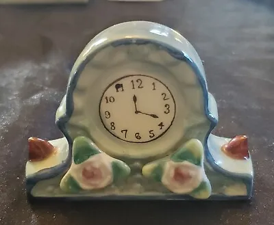 H. Kato Miniature Porcelain Mantle Clock - Made In Occupied Japan • $15