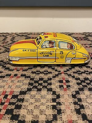 Vintage Marx Tin Yellow Cab Taxi Sky View Wind Up Toy Car • $10.50