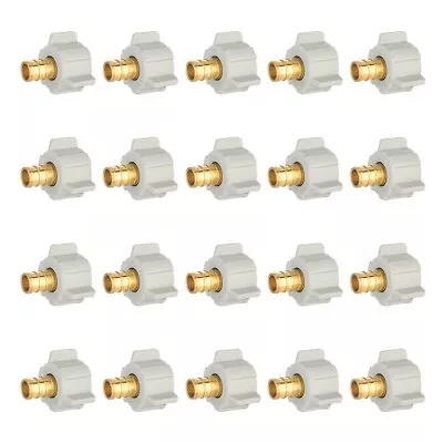 EFIELD 20 PCS 1/2  Pex X 1/2  Female NPT Swivel Crimp Brass Fittings Lead Free • $25.99