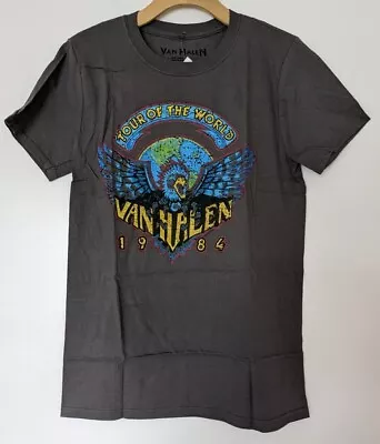 Womens Van Halen Concert Tour Of The World 1984 T-shirt Graphic Tee Licensed • £19.29