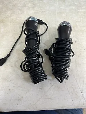 Logitech Rock Band / Guitar Hero Microphones Set Of 2 Wired USB Tested/Working • $23.39