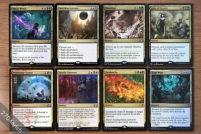 Set 8 Different Gold Multi-Color Commander Board Wipes *NM* (English Magic MTG) • $4.99