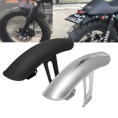 Universal Motorcycle Front Fender Retro Black Chrome Tire Position Mudguard • $27.70