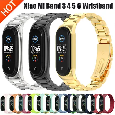 Metal Strap For Xiaomi Mi Band 6 5 4 3 Stainless Steel Smart Watch Band Bracelet • $5.29