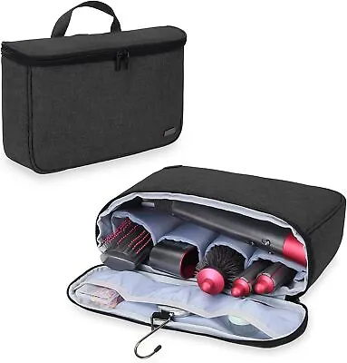 Hangable Travel Storage Bag Portable Organiser Hair Curler Holder Large Pocket • £10.55