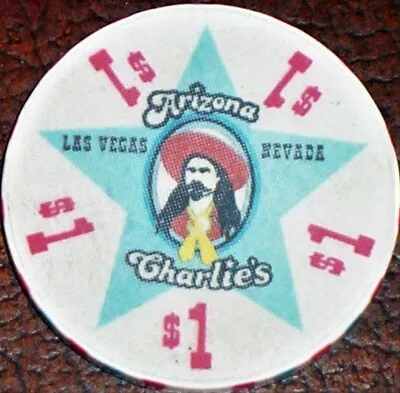 Old $1 ARIZONA CHARLIE'S Casino Poker Chip Vintage Chipco Mold Las Vegas NV 1994 • $4