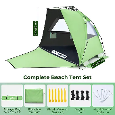 Outdoor 4-6 Person Pop Up Beach Tent Hiking Camping Instant Dome Shelter • $59.29