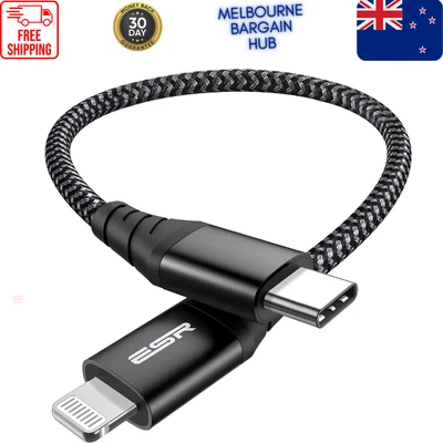 $15.23 • Buy USB-C To Lightning Cable 0.5Ft (0.2M) MFi-Certied Fast Charging Cable For IPhone