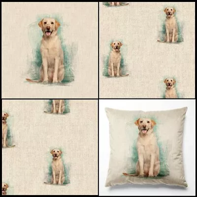 £3.99 • Buy Labrador Linen Look Cotton Rich Fabric - By The Metre & Panels - For Home Decor 