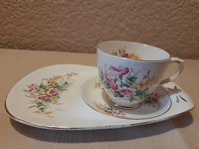 T.F & S Ltd Vintage Cup And Saucer Made In England Floral Design. • £8