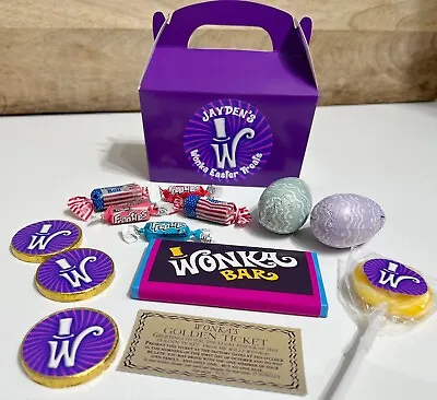 Wonka Easter Goodies Personalised Box Mini Wonka Bar With Mini Golden Ticket • £9.50