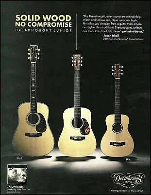 Jason Isbell Martin Dreadnought Junior D-JR E D-45 LXM Acoustic Guitar Ad Print • $4