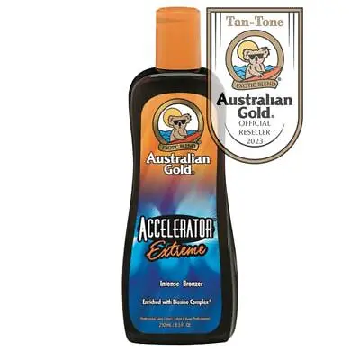 Australian Gold Accelerator Extreme 250ml Sunbed Tan Cream Tanning Lotion • £22.99