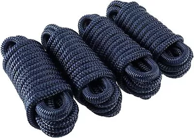 4 Pack 1/2 Inch 35 FT Double Braid Nylon Boat Dock Line Mooring Rope Anchor Line • $44.99