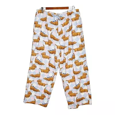 Peter Alexander Size L Classic Dachshund Sausage Dog  Flannelette Long PJ Pants • $34.95