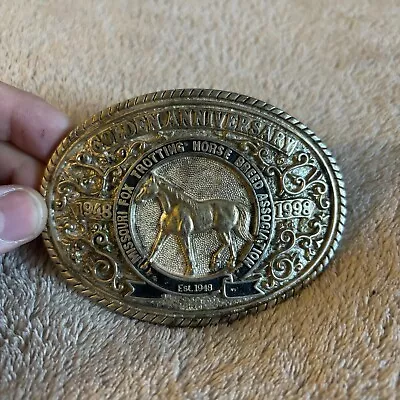 Missouri Fox Trotting Horse Association Western Belt Buckle Golden Anniversary • $21.25