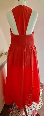 Mango Orange Cotton Sundress Size 8 • £0.99