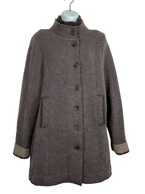 Saint James Size 14 Brown Wool Blend Jacket Button Up Cardigan • £39.99