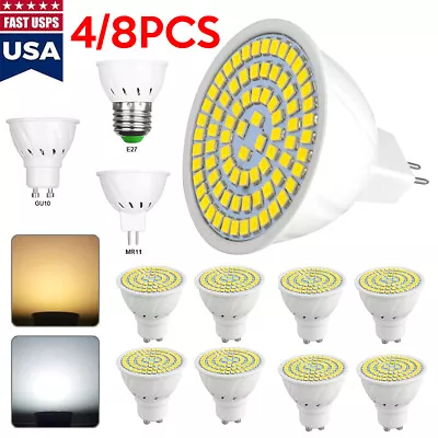 4/8PCS E27/GU10/MR16 LED Light Bulbs Spotlight 7W 2835-80SMD Bright Lamps 110V • $10.49