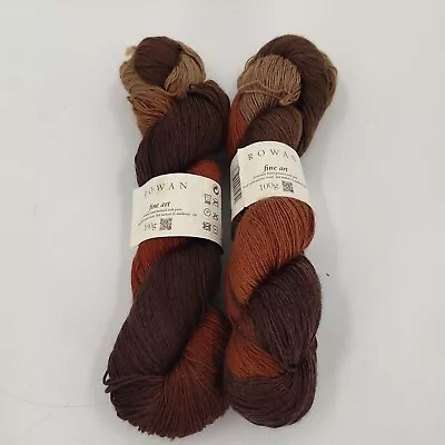  Rowan FINE ART Lot Of 2 Skeins 100g Sw Merino+Kid Mhr+Ny+SILK Fgr YARN • $39.99