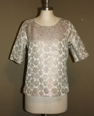 Nwt J.crew Gold Copper Metallic Jacquard Top For Party Or Holidays - 6 Medium • $35