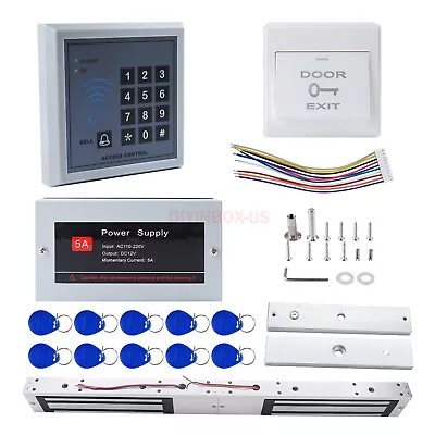 Proximity RFID Card Access Control System Kit Electric Magnetic Door Lock Kit • $63.98