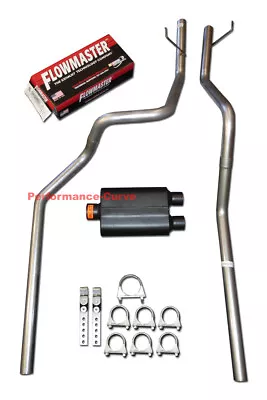 Dual Mandrel Bent Exhaust Flowmaster Super 44 Fits 02-05 Dodge Ram 3.7 4.7 5.9 • $234.95