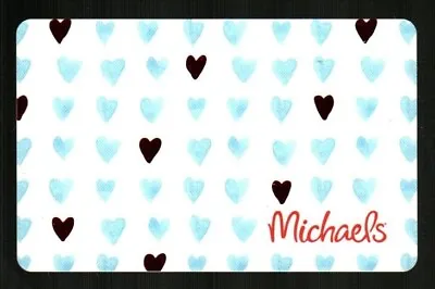 MICHAELS Rows Of Hearts ( 2016 ) Gift Card ( $0 ) • $2.50