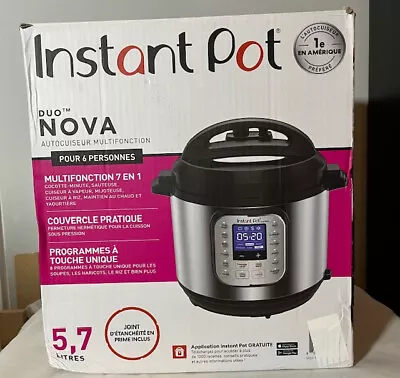 Instant Pot Duo Nova 7-in-1 Smart Cooker 5.7L - Slow Cooker Rice Cooker Saut' • £40