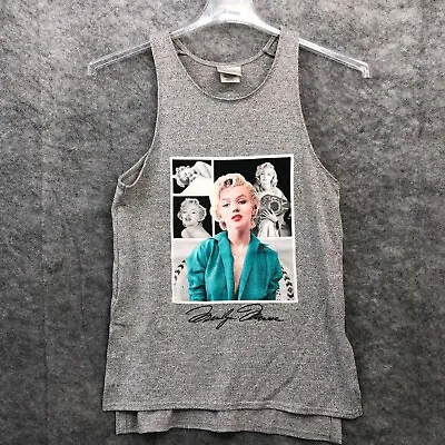Marilyn Monroe Tank Top Womens Small Gray Sleeveless Shirt Graphic Tee • $14.99
