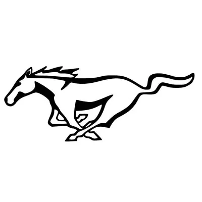 Mustang Horse White Vinyl Decal Sticker • $2