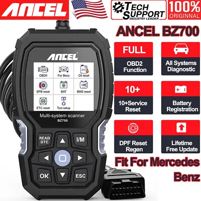 ANCEL BZ700 OBD2 Scanner For Mercedes Benz All System Car Diagnostic Scan Tool • $89