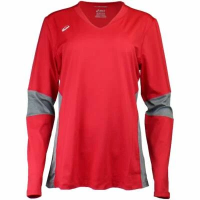 $8.99 • Buy ASICS Decoy V Neck Long Sleeve TShirt Womens Red Casual Tops BT3279-2399