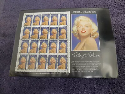 Scott #2967 US Legends Of Hollywood: Marilyn Monroe Pane Of 20 Stamps  (MNH) • $12.99